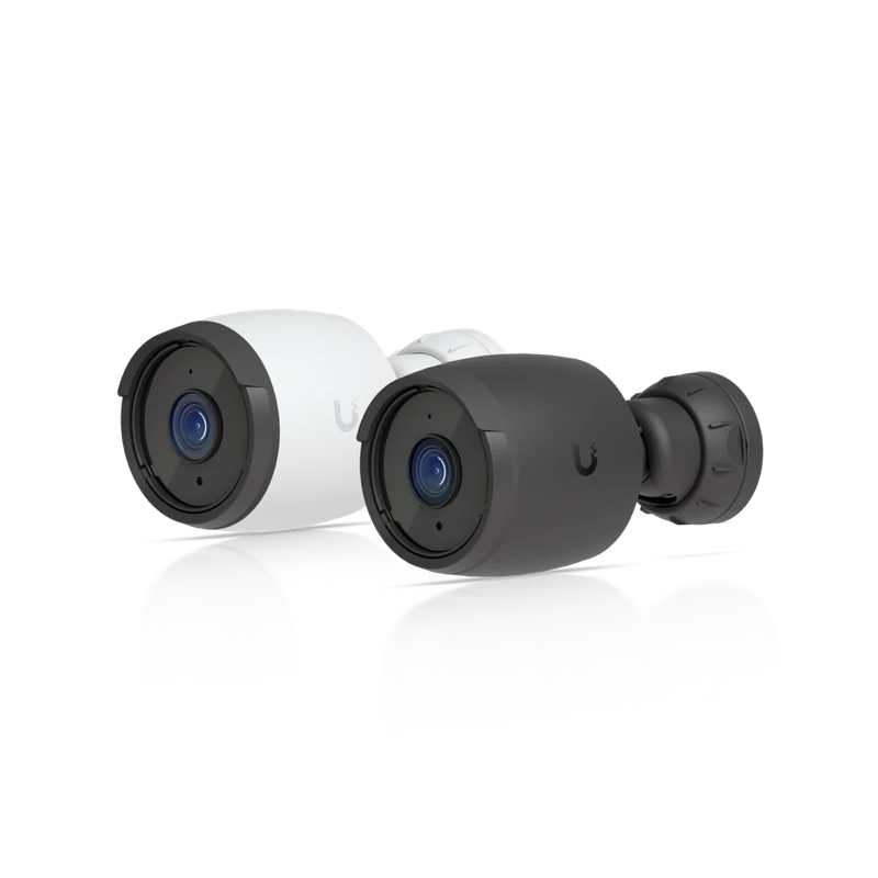 UniFi G6 Bullet security cameras in white and black