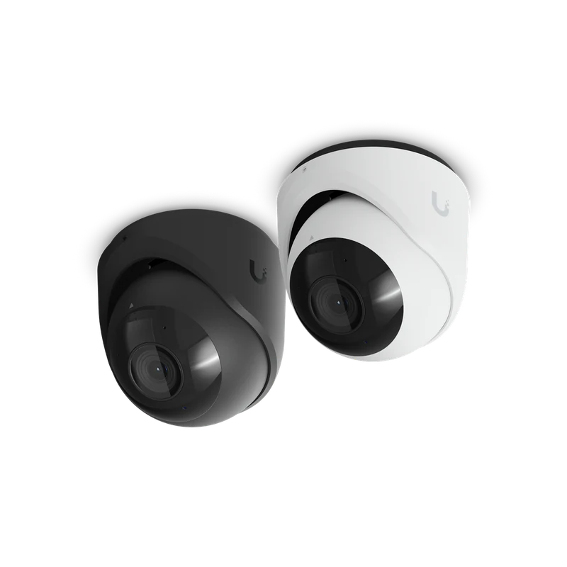 UniFi G6 Turret security cameras in white and black